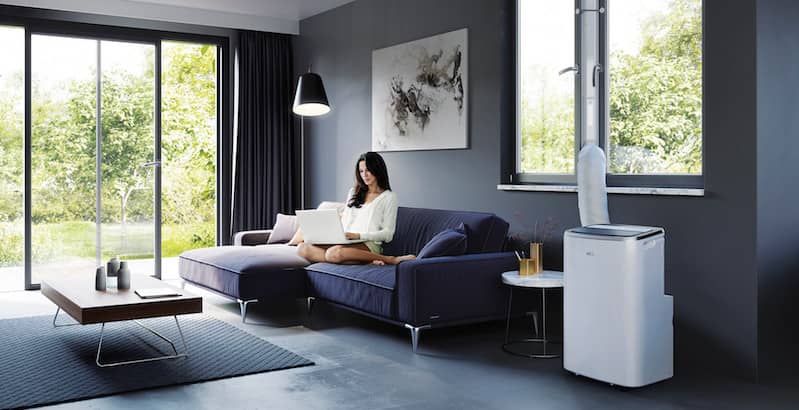 Je kunt een mobiele airco kopen voor in de woonkamer, slaapkamer of kantoor.