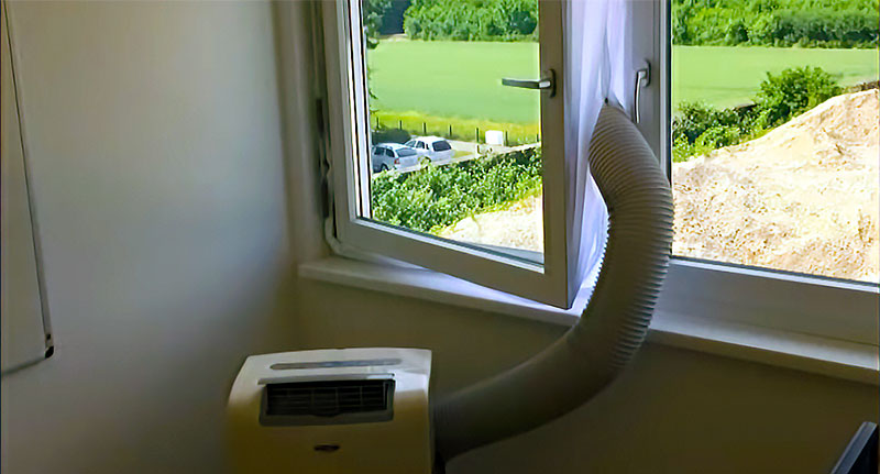 Raamafdichting voor mobiele airco